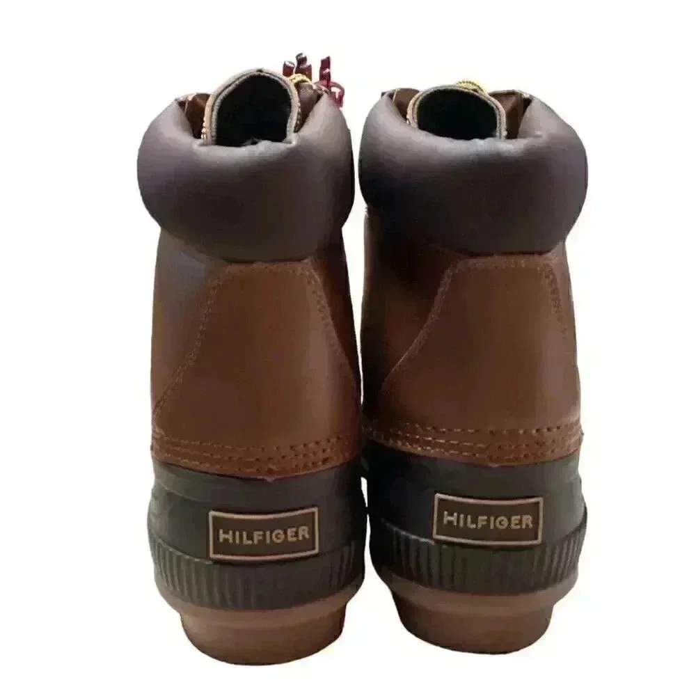 Tommy Hilfiger Colin 2 Mens 8 Waterproof Insulated Lace Up Duck Boots Brown NEW